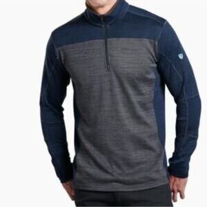 Kuhl Men's Zip Up Sweater - Navy and Charcoal